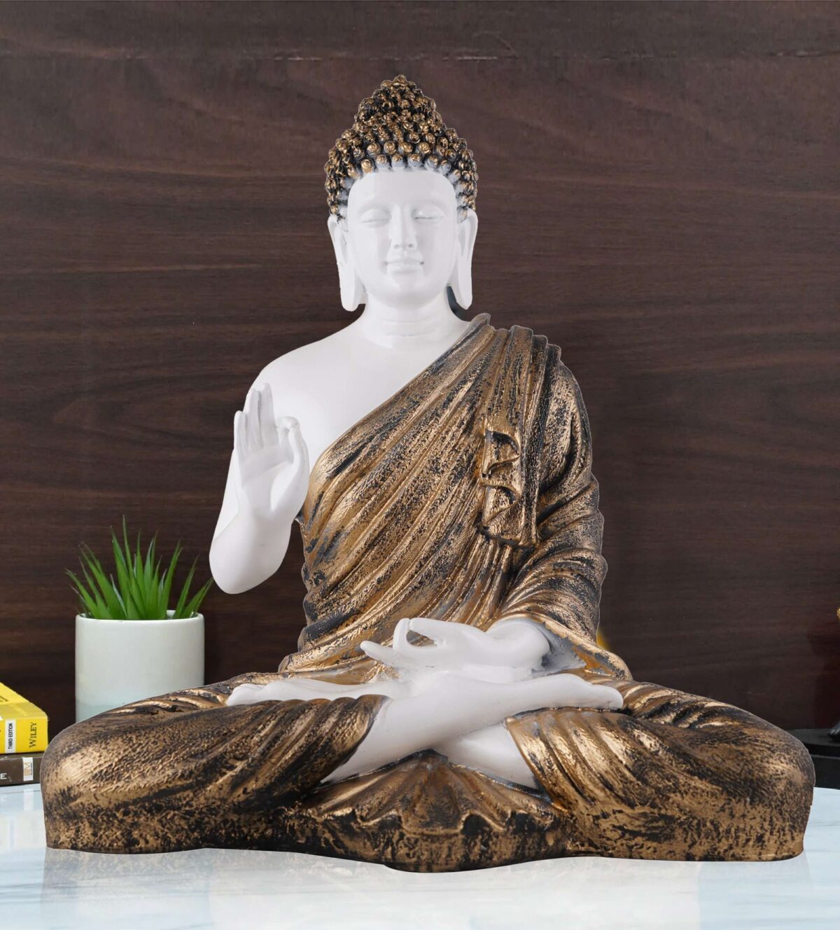 Buddha Idol Statue Showpiece Gift Gifting Item Polystone Home Decor Decoration